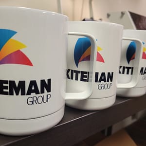 Kiteman Group Logo 12 oz. Stainless Steel Lidded Mug